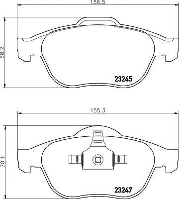 HELLA PAGID 8db355013241 -  Комплект тормозных колодок, дисковый тормоз